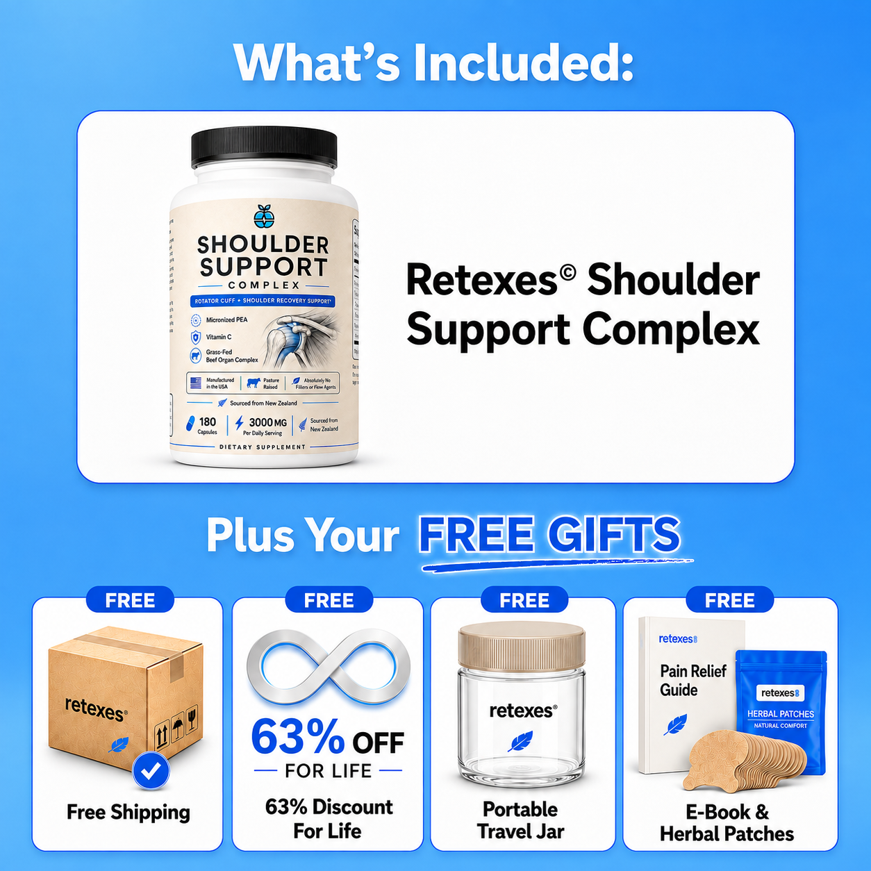 Shoulder Support Complex | PEA + Organ Nutrition + Vitamin C