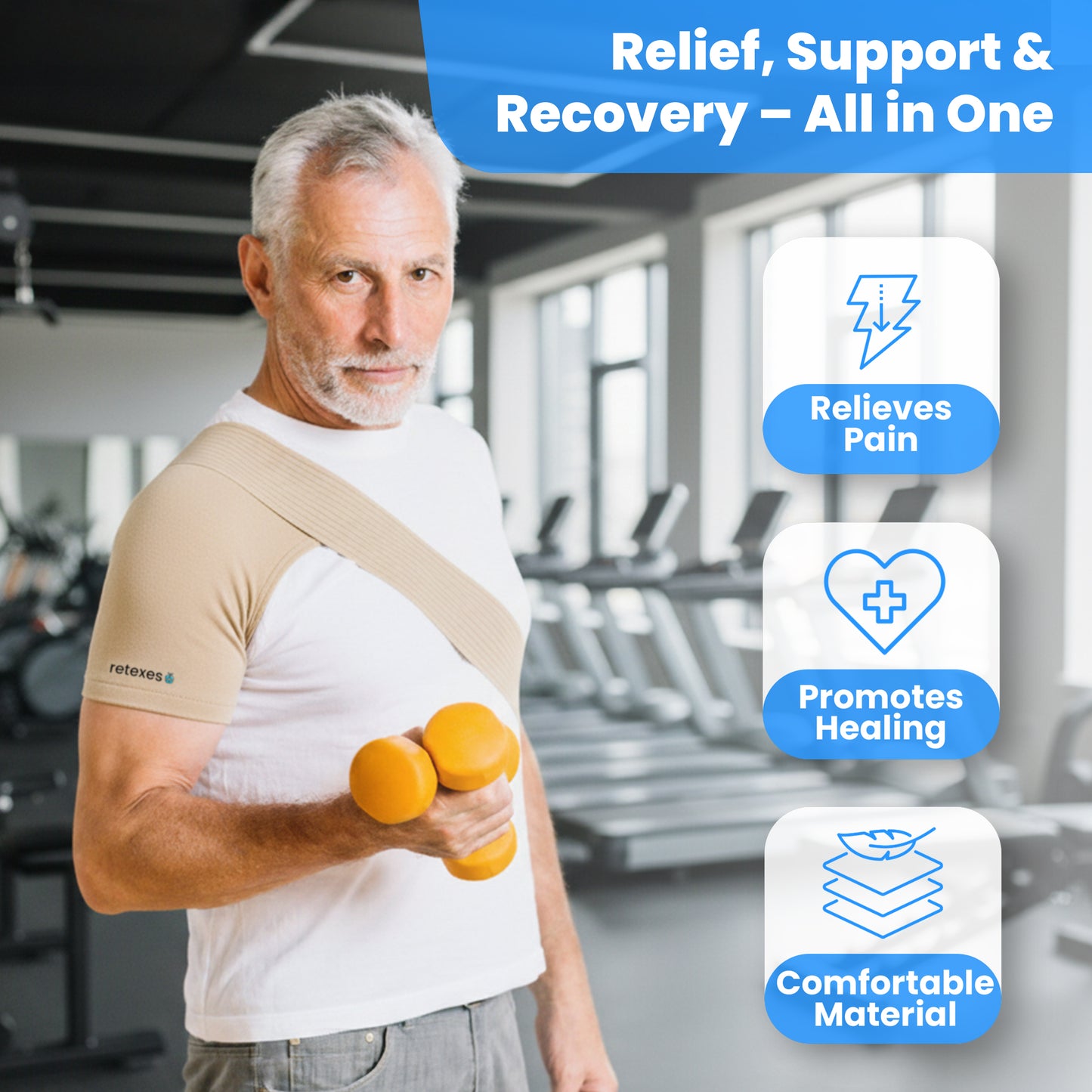 Retexes™ Cream Compression Shoulder Sleeve